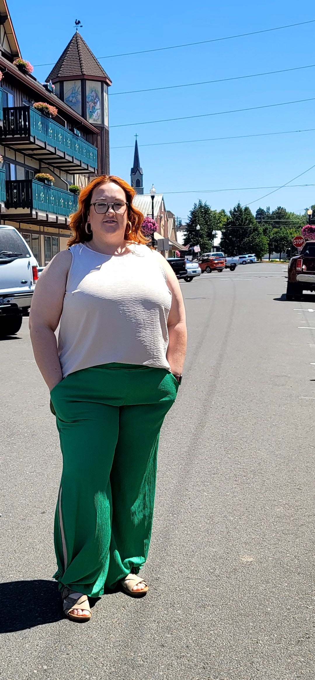 Our Favorite Tie Hem Slit Pants (PLUS)