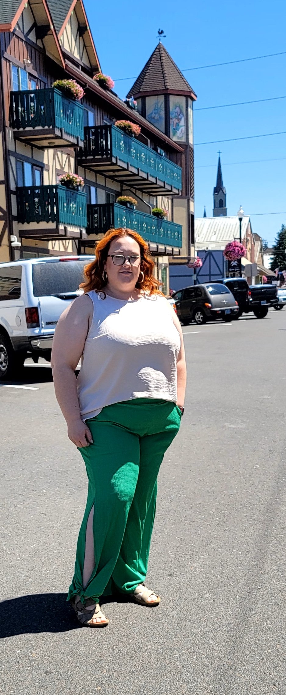 Our Favorite Tie Hem Slit Pants (PLUS)