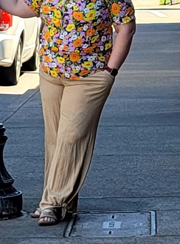 Our Favorite Tie Hem Slit Pants (PLUS)