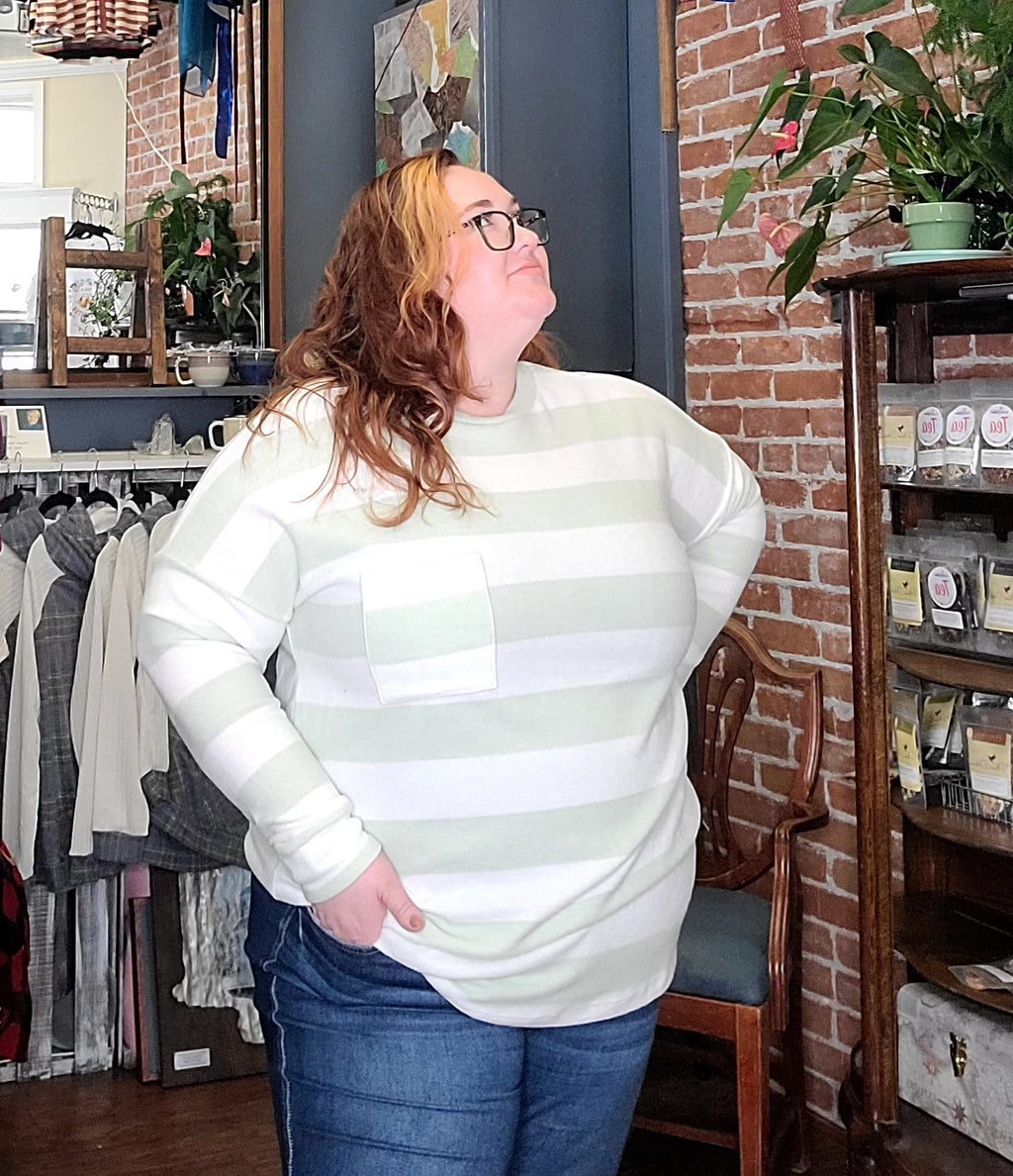 Plus sleeve darling soft crew neck long sleeve