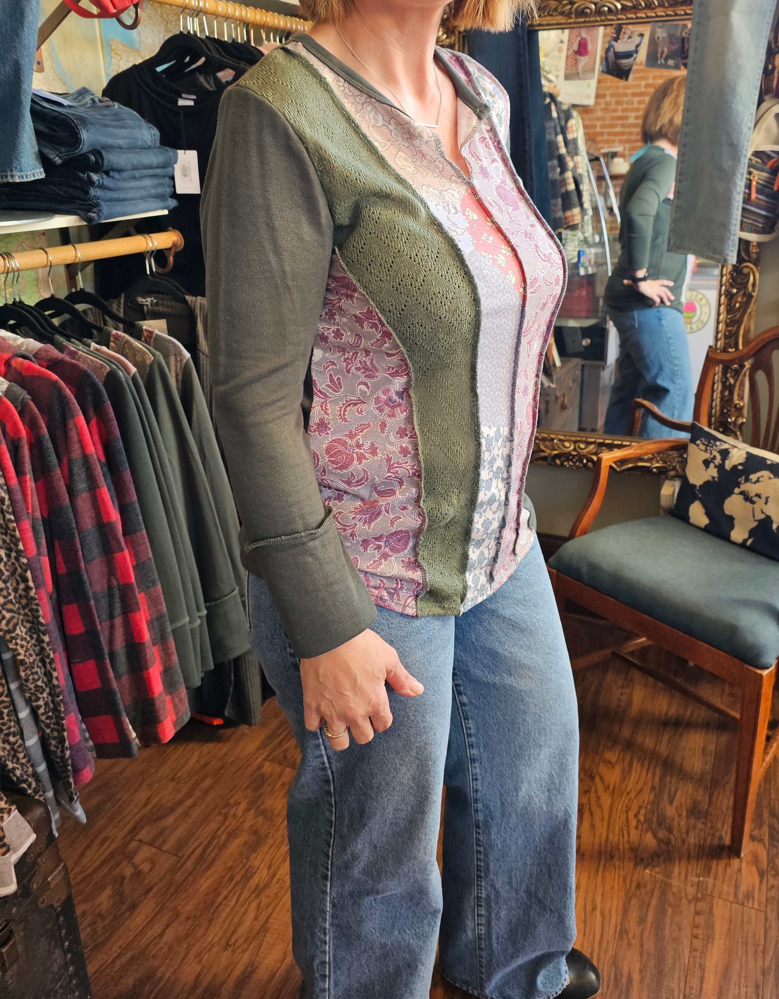 Color Block Detailed Long Sleeve