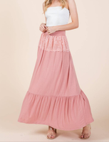 Lace Detailed Ruffle Skirt