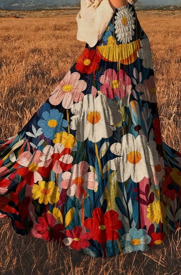 Boho Floral Skirt