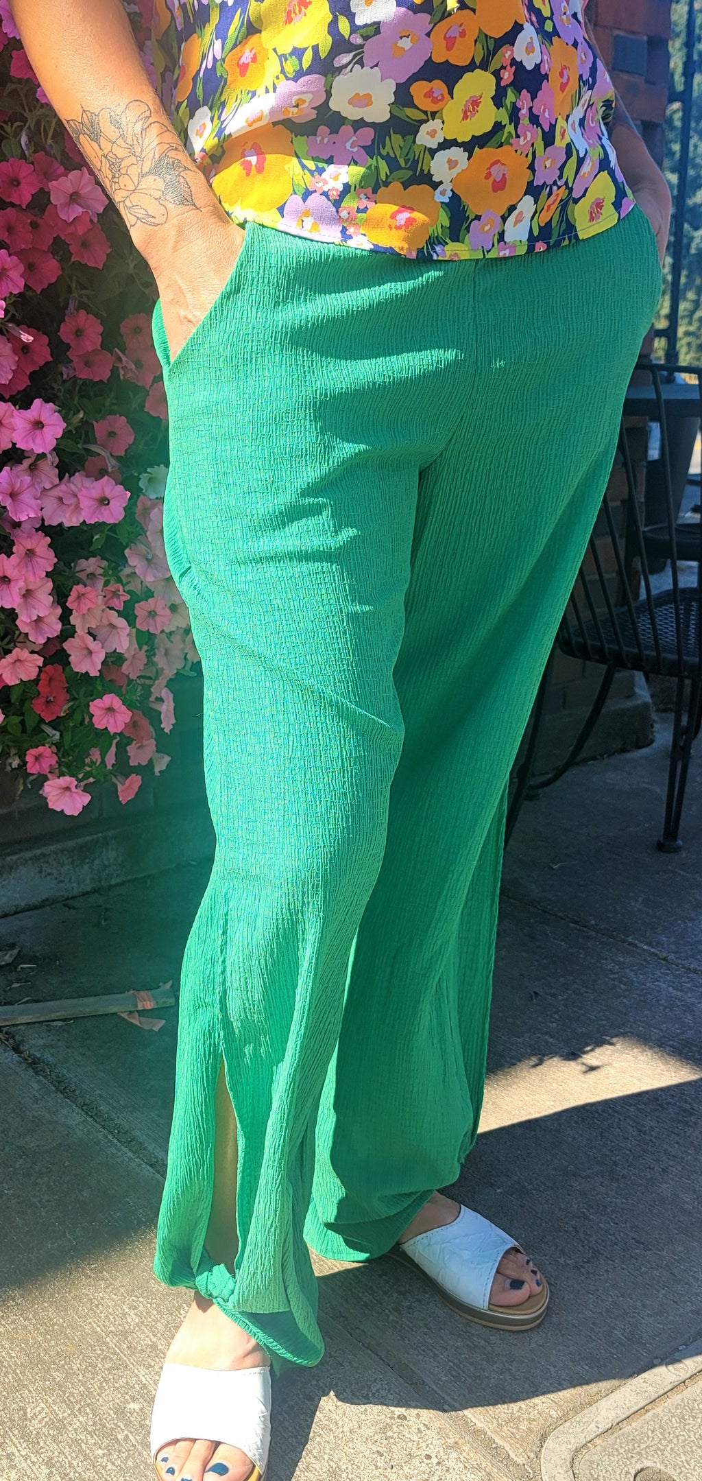 Our Favorite Tie Hem Slit Pants (PLUS)