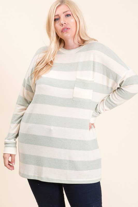 Plus sleeve darling soft crew neck long sleeve