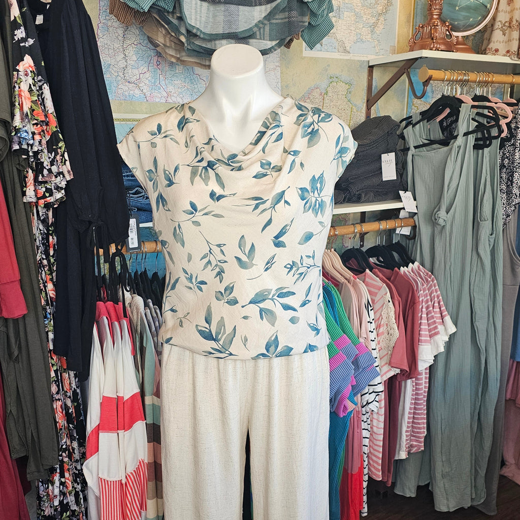 Bias Cut Drape Neck Top