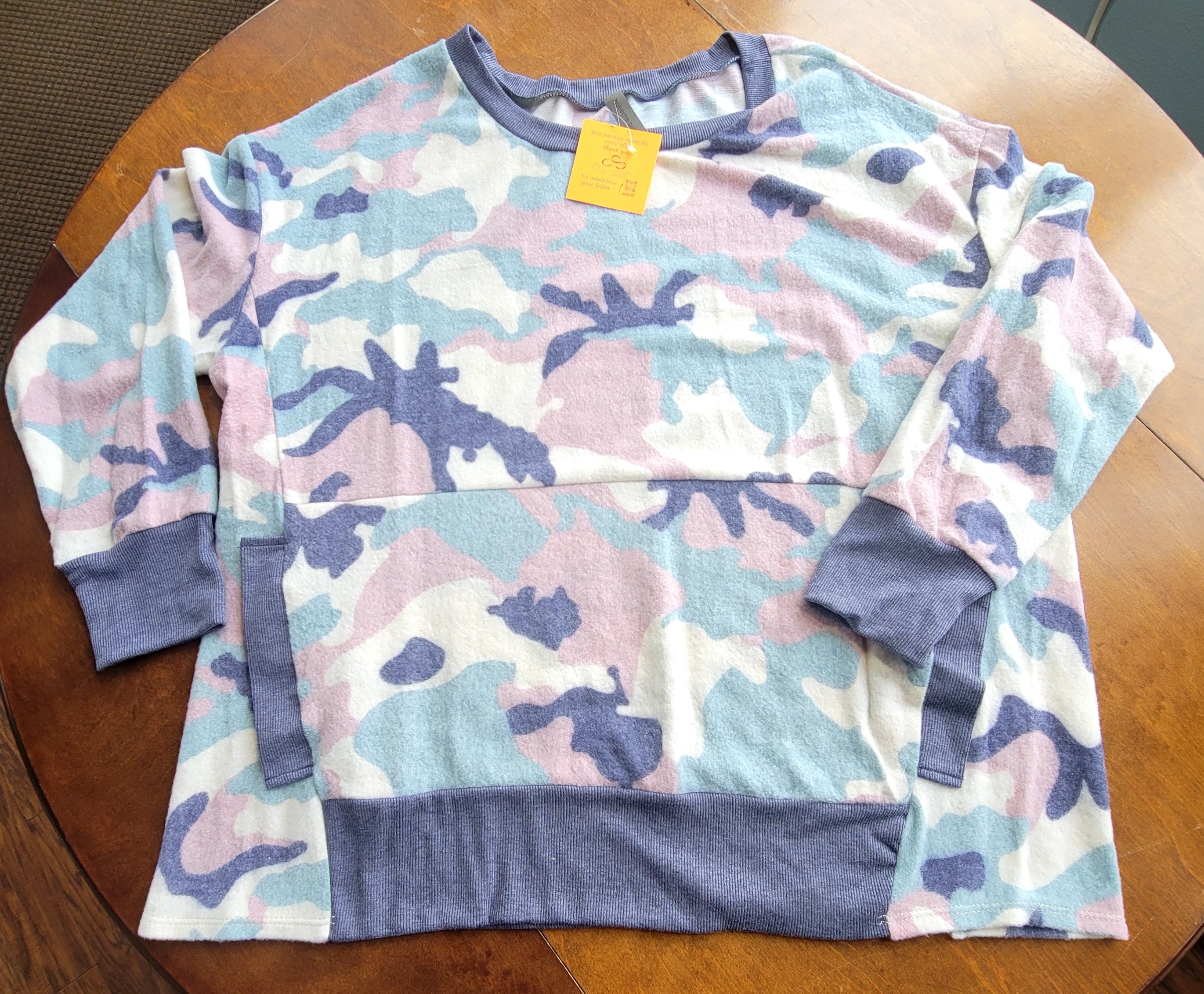 Plus Mint & Mauve light weight Sweatshirt