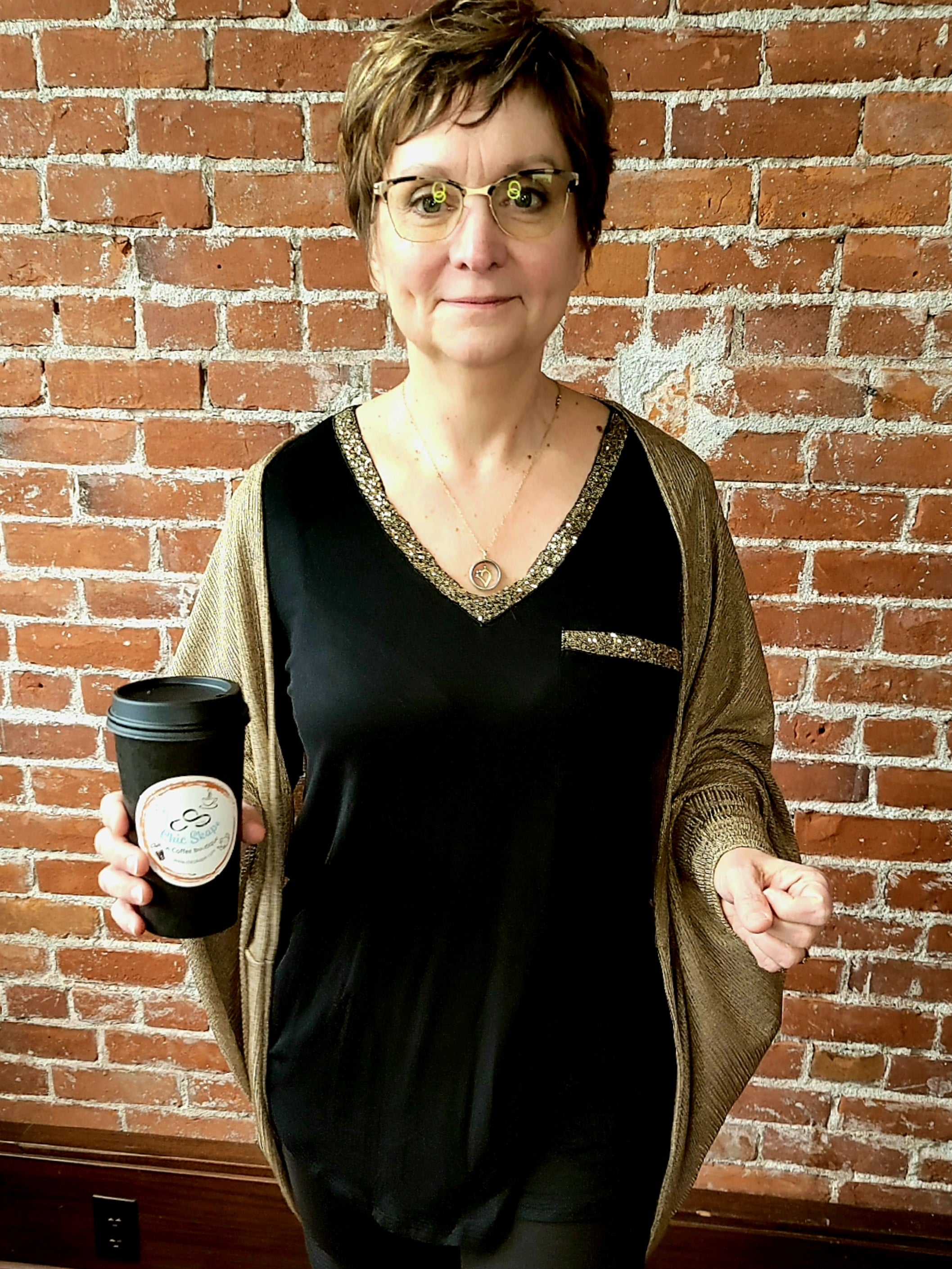 Gold detail V Neck Long Sleeve