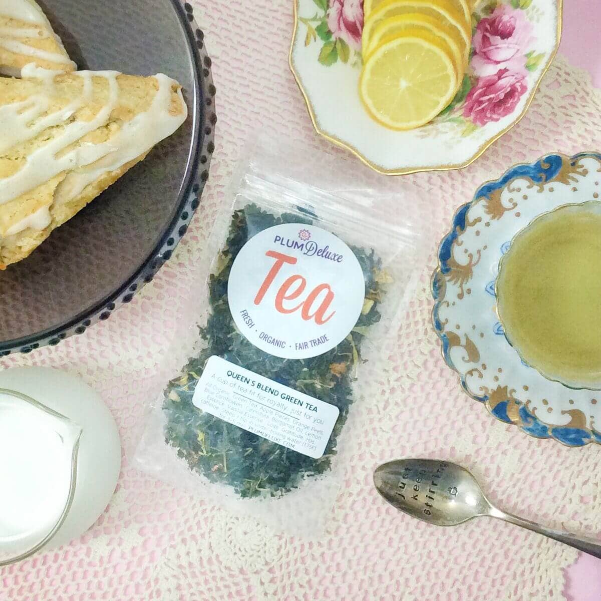 Queen's Blend Lemon Creme Earl Grey Green Tea