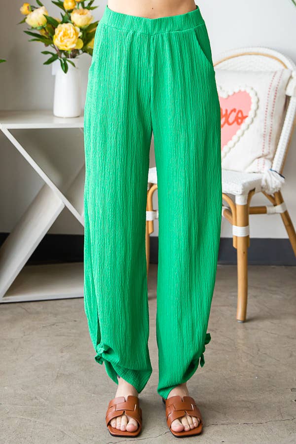 Our Favorite split bottom tie hem pants