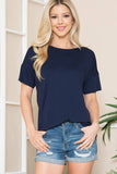 Loose Fit Tunic Top Navy