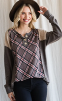 Plaid Multi Color Relaxed Fit Long Sleeve