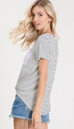 Beautiful Purple neck Knotted detail Top