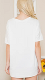 Loose Fit Tunic Top White
