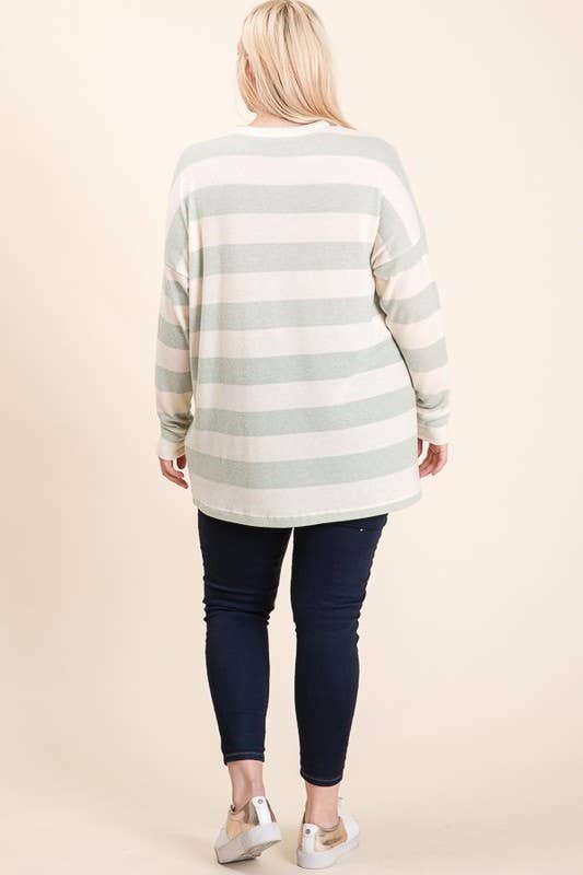 Plus sleeve darling soft crew neck long sleeve